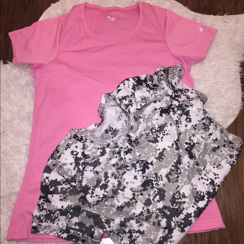 Badger sport dri fit tees size small